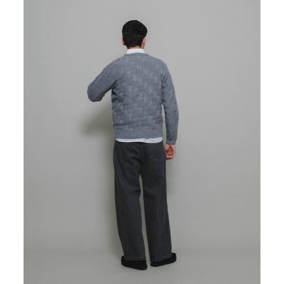 アーバンリサーチ サニーレーベル URBAN RESEARCH Sonny Label ブロック柄クルーネックニットプルオーバー （ブラウン）｜詳細画像