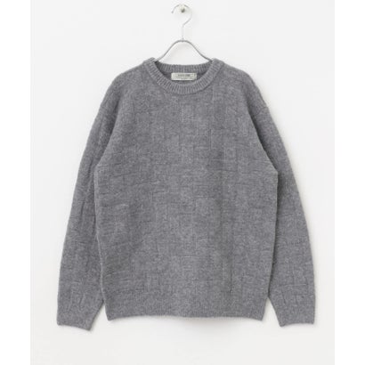 アーバンリサーチ サニーレーベル URBAN RESEARCH Sonny Label ブロック柄クルーネックニットプルオーバー （ブラウン）｜詳細画像