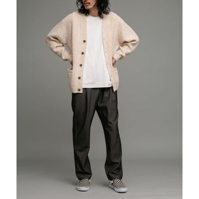 アーバンリサーチ サニーレーベル URBAN RESEARCH Sonny Label ウォッシャブルウール混ネップカーディガン （グリーン）｜詳細画像