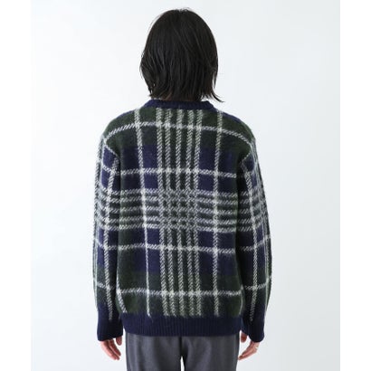 アーバンリサーチ サニーレーベル URBAN RESEARCH Sonny Label チェックジャガードニットプルオーバー （ボルドー）｜詳細画像
