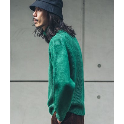 アーバンリサーチ サニーレーベル URBAN RESEARCH Sonny Label 『洗濯可』マシンウォッシャブルハーフZIPニットプルオーバー （グリーン）｜詳細画像