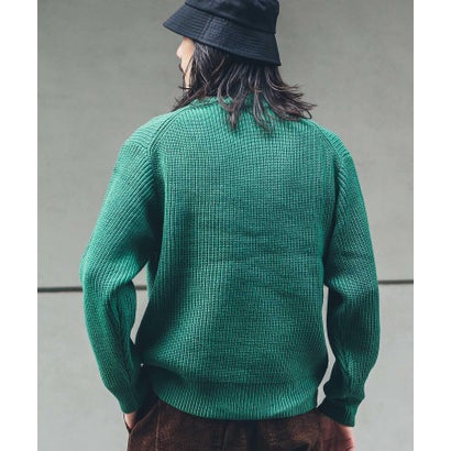 アーバンリサーチ サニーレーベル URBAN RESEARCH Sonny Label 『洗濯可』マシンウォッシャブルハーフZIPニットプルオーバー （グリーン）｜詳細画像