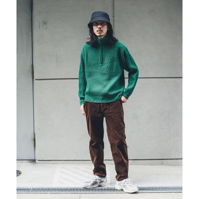 アーバンリサーチ サニーレーベル URBAN RESEARCH Sonny Label 『洗濯可』マシンウォッシャブルハーフZIPニットプルオーバー （グリーン）｜詳細画像