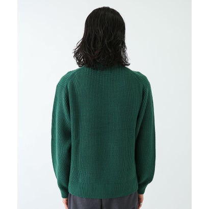 アーバンリサーチ サニーレーベル URBAN RESEARCH Sonny Label 『洗濯可』マシンウォッシャブルハーフZIPニットプルオーバー （グリーン）｜詳細画像