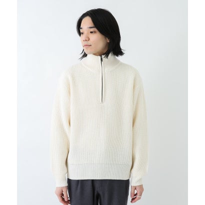 アーバンリサーチ サニーレーベル URBAN RESEARCH Sonny Label 『洗濯可』マシンウォッシャブルハーフZIPニットプルオーバー （グリーン）｜詳細画像