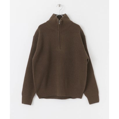 アーバンリサーチ サニーレーベル URBAN RESEARCH Sonny Label 『洗濯可』マシンウォッシャブルハーフZIPニットプルオーバー （グリーン）｜詳細画像