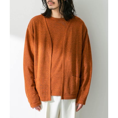 アーバンリサーチ サニーレーベル URBAN RESEARCH Sonny Label JAPAN MADE 裏毛カーディガン （オレンジ）｜詳細画像