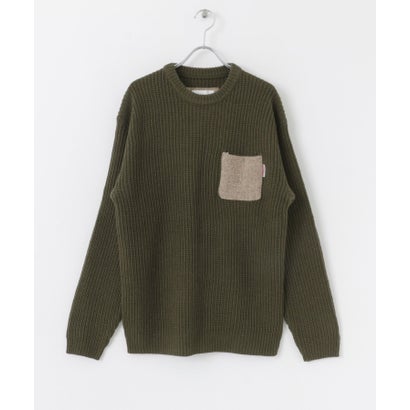 アーバンリサーチ サニーレーベル URBAN RESEARCH Sonny Label ハリスツイードポケット付ニットプルオーバー （オフホワイト）｜詳細画像