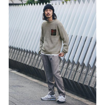 アーバンリサーチ サニーレーベル URBAN RESEARCH Sonny Label ハリスツイードポケット付ニットプルオーバー （オフホワイト）｜詳細画像