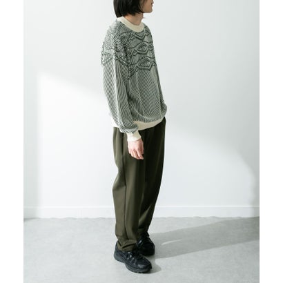 アーバンリサーチ サニーレーベル URBAN RESEARCH Sonny Label ジャガードクルーネックニットプルオーバー （イエロー）｜詳細画像