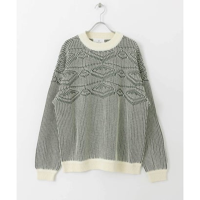 アーバンリサーチ サニーレーベル URBAN RESEARCH Sonny Label ジャガードクルーネックニットプルオーバー （イエロー）｜詳細画像