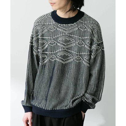 アーバンリサーチ サニーレーベル URBAN RESEARCH Sonny Label ジャガードクルーネックニットプルオーバー （イエロー）｜詳細画像