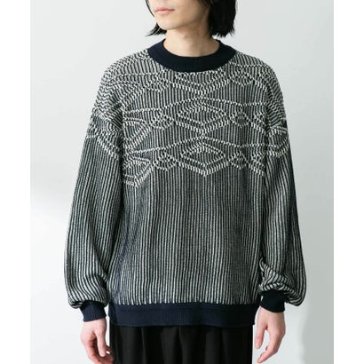 アーバンリサーチ サニーレーベル URBAN RESEARCH Sonny Label ジャガードクルーネックニットプルオーバー （イエロー）｜詳細画像