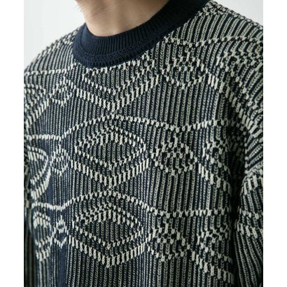 アーバンリサーチ サニーレーベル URBAN RESEARCH Sonny Label ジャガードクルーネックニットプルオーバー （イエロー）｜詳細画像