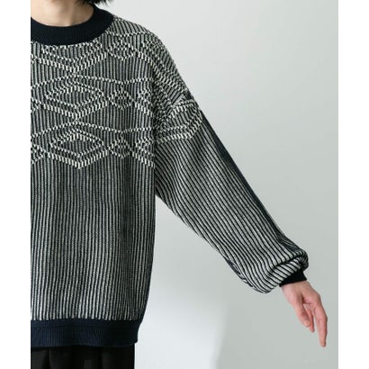 アーバンリサーチ サニーレーベル URBAN RESEARCH Sonny Label ジャガードクルーネックニットプルオーバー （イエロー）｜詳細画像