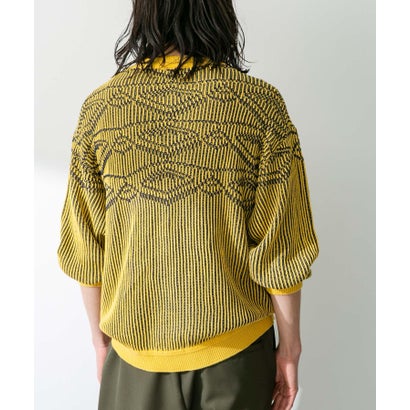 アーバンリサーチ サニーレーベル URBAN RESEARCH Sonny Label ジャガードクルーネックニットプルオーバー （イエロー）｜詳細画像