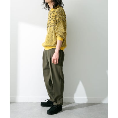 アーバンリサーチ サニーレーベル URBAN RESEARCH Sonny Label ジャガードクルーネックニットプルオーバー （イエロー）｜詳細画像