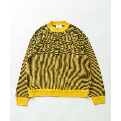 アーバンリサーチ サニーレーベル URBAN RESEARCH Sonny Label ジャガードクルーネックニットプルオーバー （イエロー）｜詳細画像