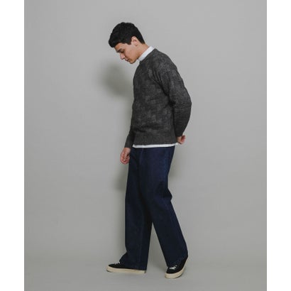 アーバンリサーチ サニーレーベル URBAN RESEARCH Sonny Label ブロック柄クルーネックニットプルオーバー （ライトグレー）｜詳細画像