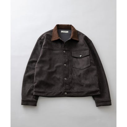 アーバンリサーチ サニーレーベル URBAN RESEARCH Sonny Label 襟切替スウェードタッチジャケット （ベージュ系その他）｜詳細画像