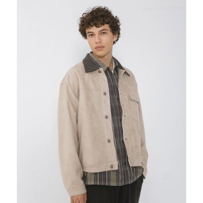 アーバンリサーチ サニーレーベル URBAN RESEARCH Sonny Label 襟切替スウェードタッチジャケット （ベージュ系その他）｜詳細画像