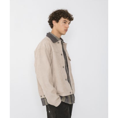 アーバンリサーチ サニーレーベル URBAN RESEARCH Sonny Label 襟切替スウェードタッチジャケット （ベージュ系その他）｜詳細画像