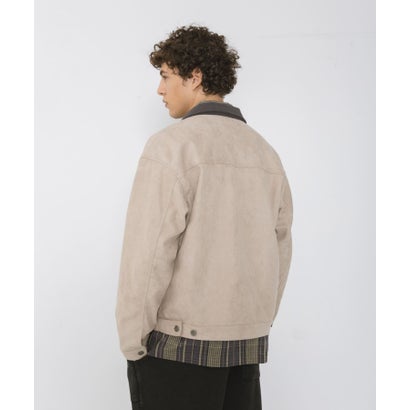 アーバンリサーチ サニーレーベル URBAN RESEARCH Sonny Label 襟切替スウェードタッチジャケット （チャコールグレー）｜詳細画像