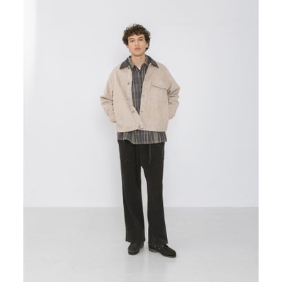 アーバンリサーチ サニーレーベル URBAN RESEARCH Sonny Label 襟切替スウェードタッチジャケット （チャコールグレー）｜詳細画像