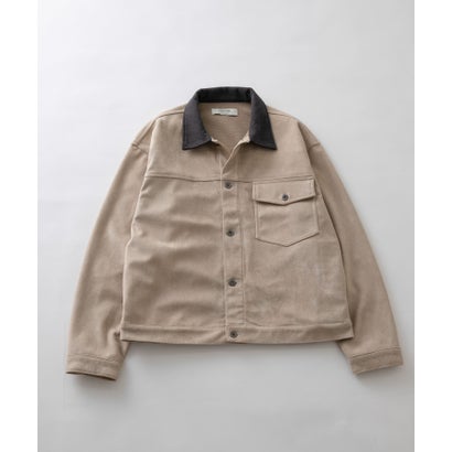 アーバンリサーチ サニーレーベル URBAN RESEARCH Sonny Label 襟切替スウェードタッチジャケット （チャコールグレー）｜詳細画像