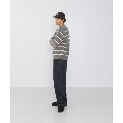 アーバンリサーチ サニーレーベル URBAN RESEARCH Sonny Label ウール混マルチボーダーニットプルオーバー （グレー）｜詳細画像