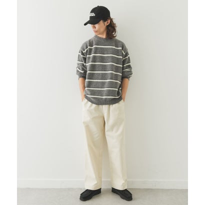 アーバンリサーチ サニーレーベル URBAN RESEARCH Sonny Label ウール混マルチボーダーニットプルオーバー （グレー）｜詳細画像