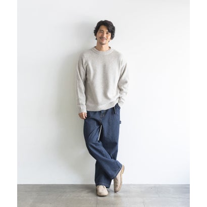 アーバンリサーチ サニーレーベル URBAN RESEARCH Sonny Label ウール混クルーネックニットプルオーバー （レッド）｜詳細画像