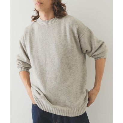 アーバンリサーチ サニーレーベル URBAN RESEARCH Sonny Label ウール混クルーネックニットプルオーバー （レッド）｜詳細画像