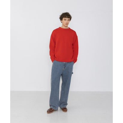 アーバンリサーチ サニーレーベル URBAN RESEARCH Sonny Label ウール混クルーネックニットプルオーバー （レッド）｜詳細画像