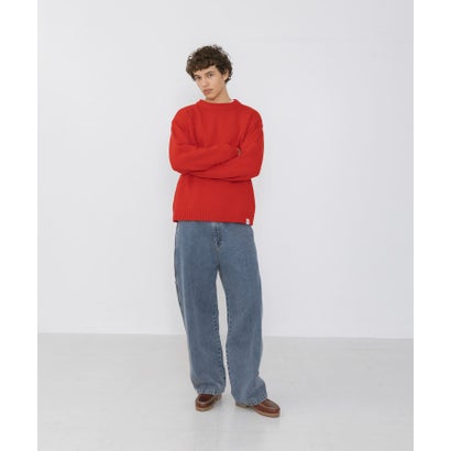 アーバンリサーチ サニーレーベル URBAN RESEARCH Sonny Label ウール混クルーネックニットプルオーバー （レッド）｜詳細画像