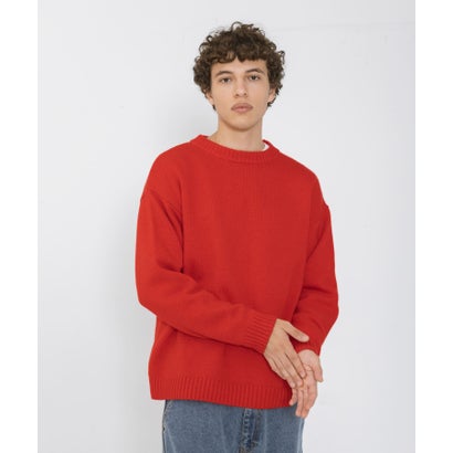 アーバンリサーチ サニーレーベル URBAN RESEARCH Sonny Label ウール混クルーネックニットプルオーバー （ブラウン）｜詳細画像