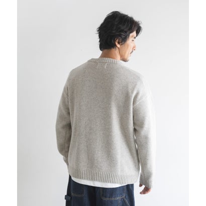 アーバンリサーチ サニーレーベル URBAN RESEARCH Sonny Label ウール混クルーネックニットプルオーバー （チャコールグレー）｜詳細画像