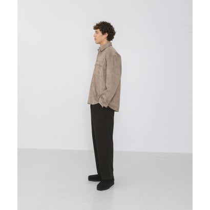 アーバンリサーチ サニーレーベル URBAN RESEARCH Sonny Label フェイクスウェードロングスリーブシャツ （ブラウン）｜詳細画像