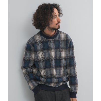 アーバンリサーチ サニーレーベル URBAN RESEARCH Sonny Label OOPS オンブレチェックニット （チャコールグレー）｜詳細画像