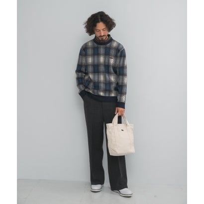 アーバンリサーチ サニーレーベル URBAN RESEARCH Sonny Label OOPS オンブレチェックニット （チャコールグレー）｜詳細画像