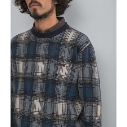 アーバンリサーチ サニーレーベル URBAN RESEARCH Sonny Label OOPS オンブレチェックニット （チャコールグレー）｜詳細画像