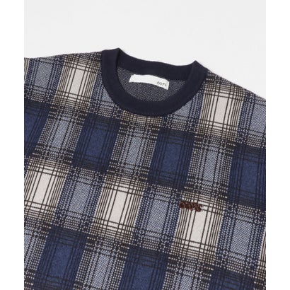 アーバンリサーチ サニーレーベル URBAN RESEARCH Sonny Label OOPS オンブレチェックニット （ブルー）｜詳細画像