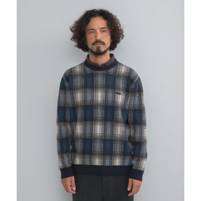 アーバンリサーチ サニーレーベル URBAN RESEARCH Sonny Label OOPS オンブレチェックニット （ブルー）｜詳細画像