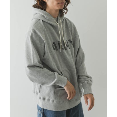 ARMY TWILL Sweat Hoodie print （グレー）｜詳細画像
