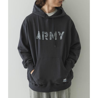 ARMY TWILL Sweat Hoodie print （グレー）｜詳細画像