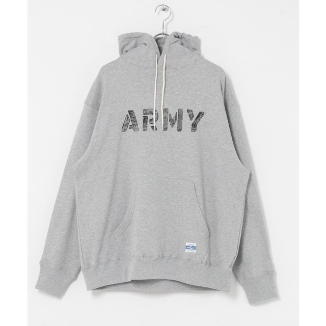 ARMY TWILL Sweat Hoodie print （グレー）
