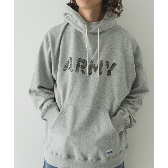 ARMY TWILL Sweat Hoodie print （グレー）