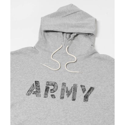 アーバンリサーチ サニーレーベル URBAN RESEARCH Sonny Label ARMY TWILL Sweat Hoodie print （チャコールグレー）｜詳細画像