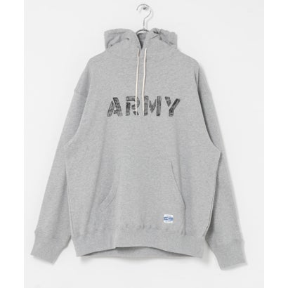 アーバンリサーチ サニーレーベル URBAN RESEARCH Sonny Label ARMY TWILL Sweat Hoodie print （チャコールグレー）｜詳細画像