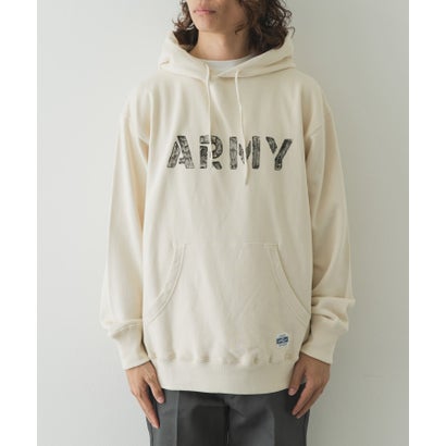 ARMY TWILL Sweat Hoodie print （チャコールグレー）｜詳細画像